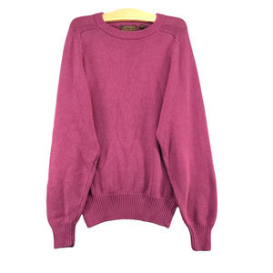 Eddie Bauer Men's Sweater Purple Small Long Sleeve Crew Neck Cotton Vintage